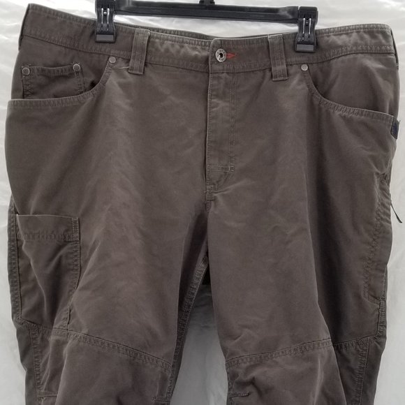LL Bean Pants Mens Brown Riverton Utility Workwear Hiking Articulated Knee 40x32 - Picture 6 of 11